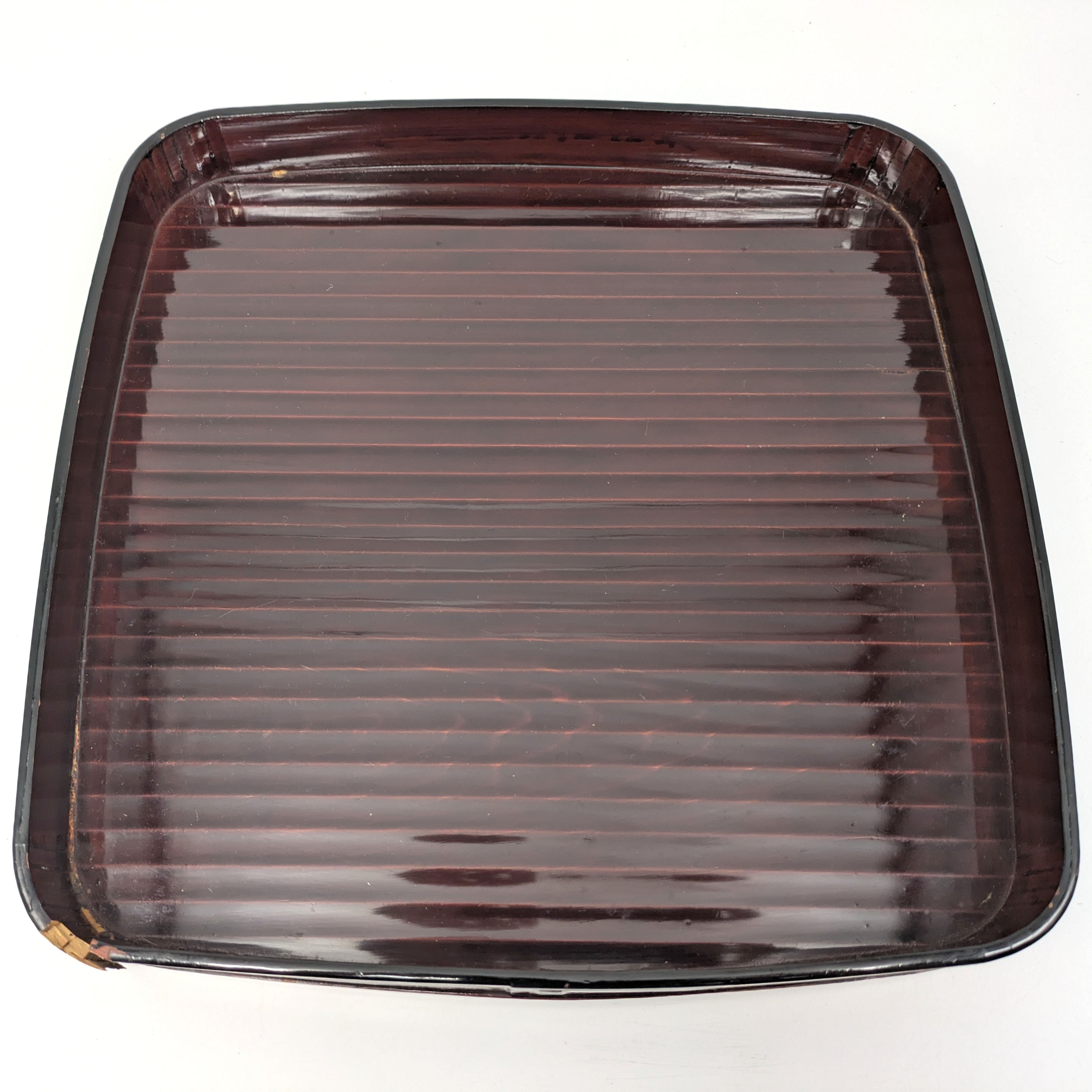 骨董 アンティーク 明治30年 黒渕金吸物膳 会席膳10客 40人前入 梅屋