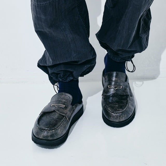 Loafer Sandals［SS-3002］ crash black | lift-shoes