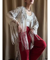 ANNA SUI O'NEILL long fringe cardigan-4805-7