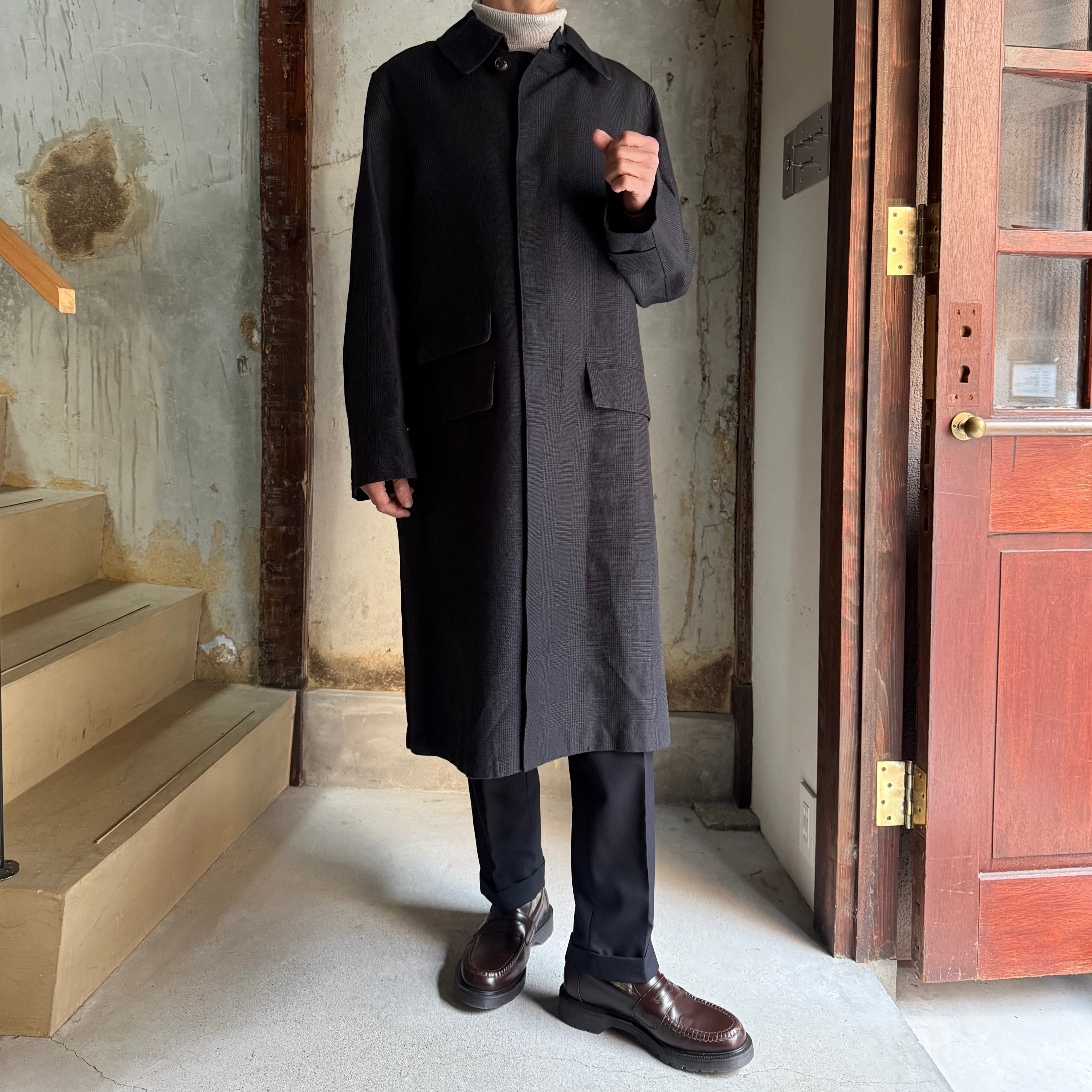 OLDMAN'S TAILOR オールドマンズーラー リネングレンチェック コートMEN's SA-261