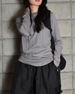 【25SS】 SHOOP (シュープ）/ SHSS25021 / MIRROR BUTTON LONG TEE / Tシャツ