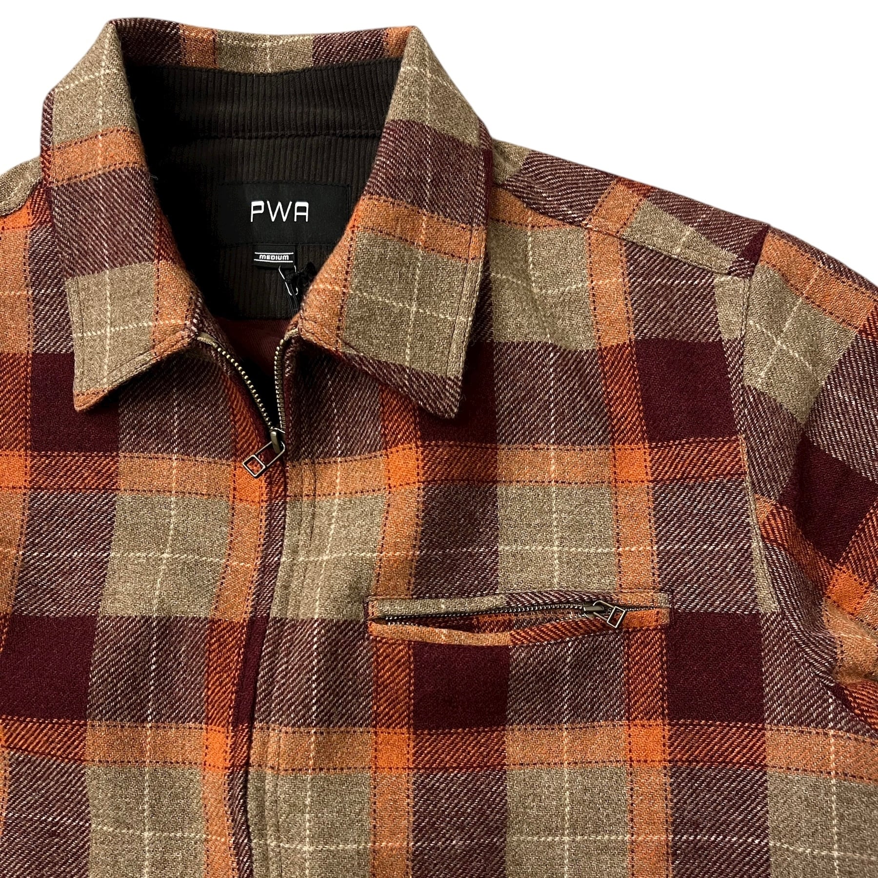 PWA / REFINEWOOL CHECK DRIZZLER BEIGE CHK | THE NEWAGE CLUB