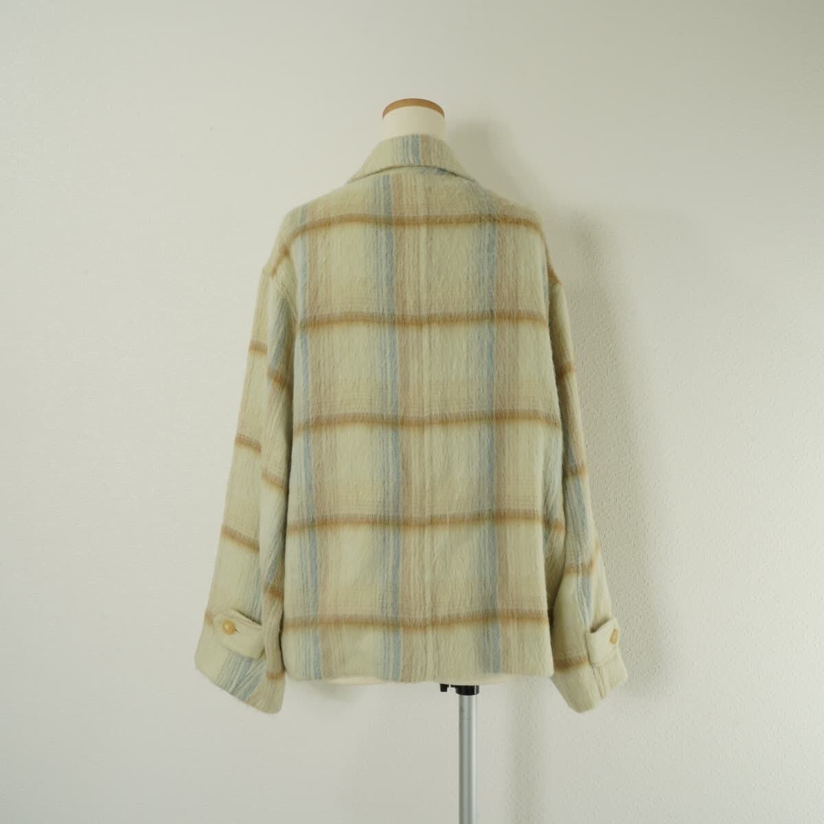 AURALEE オーラリー SURI ALPACA SHAGGY CHECK BLOUSON アルパカ 