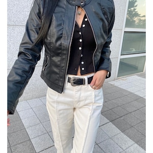 [KIIKO] Snap Chinaneck Rider Jacket 正規品 韓国ブランド 韓国代行 韓国通販 韓国ファッション ジャケット