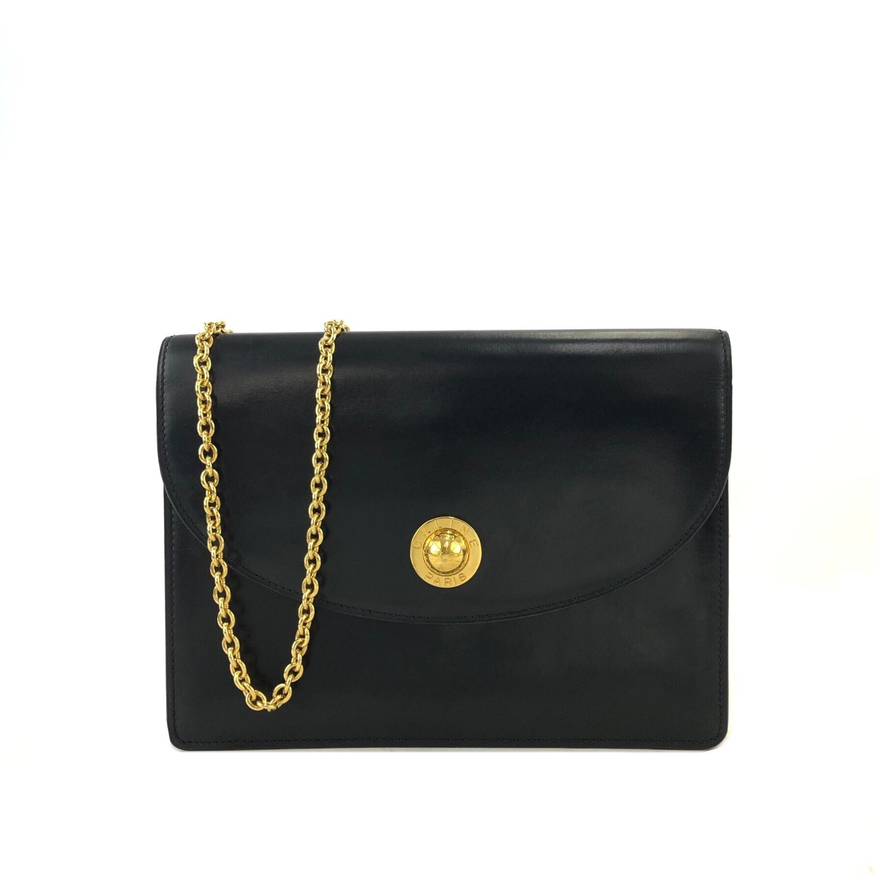 CELINE セリーヌ スターボール レザー チェーン ミニバッグ ショルダー