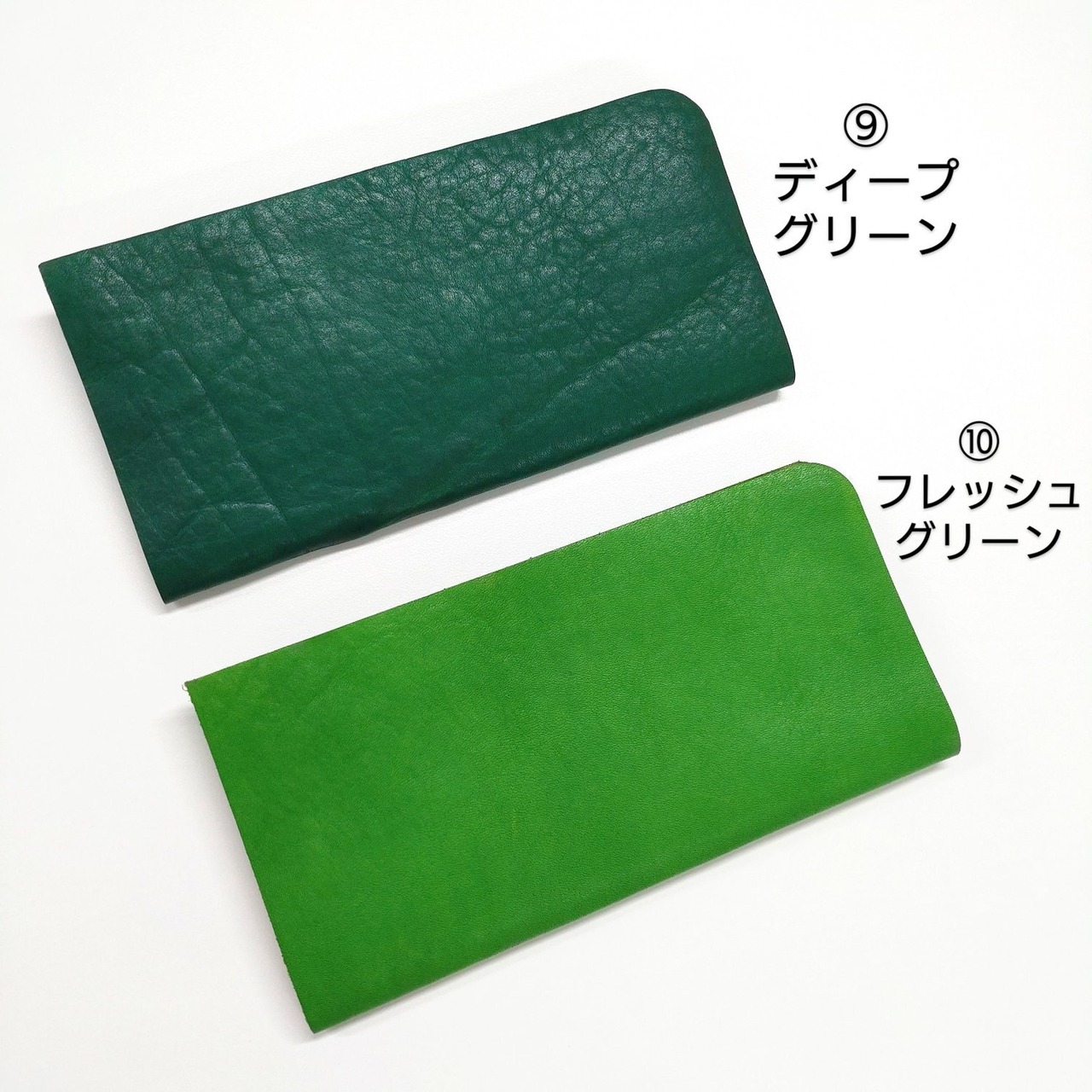 受注生産】ぺったんこ薄マチL字ファスナー長財布 手染め/手縫い 好き 