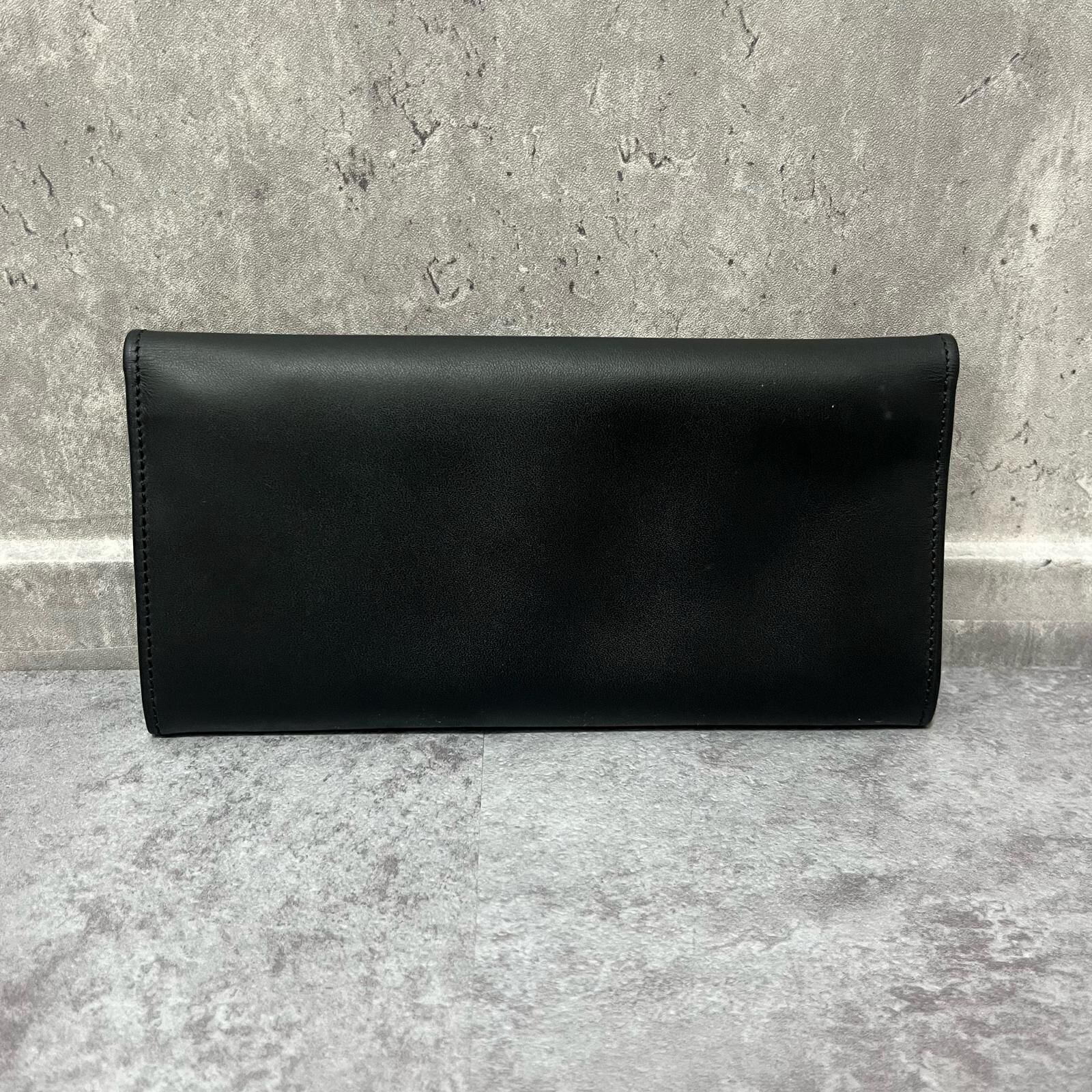 サンローラン長財布 Saint Laurent】サンローラン 長財布 ロゴプレートモチーフ キッド
