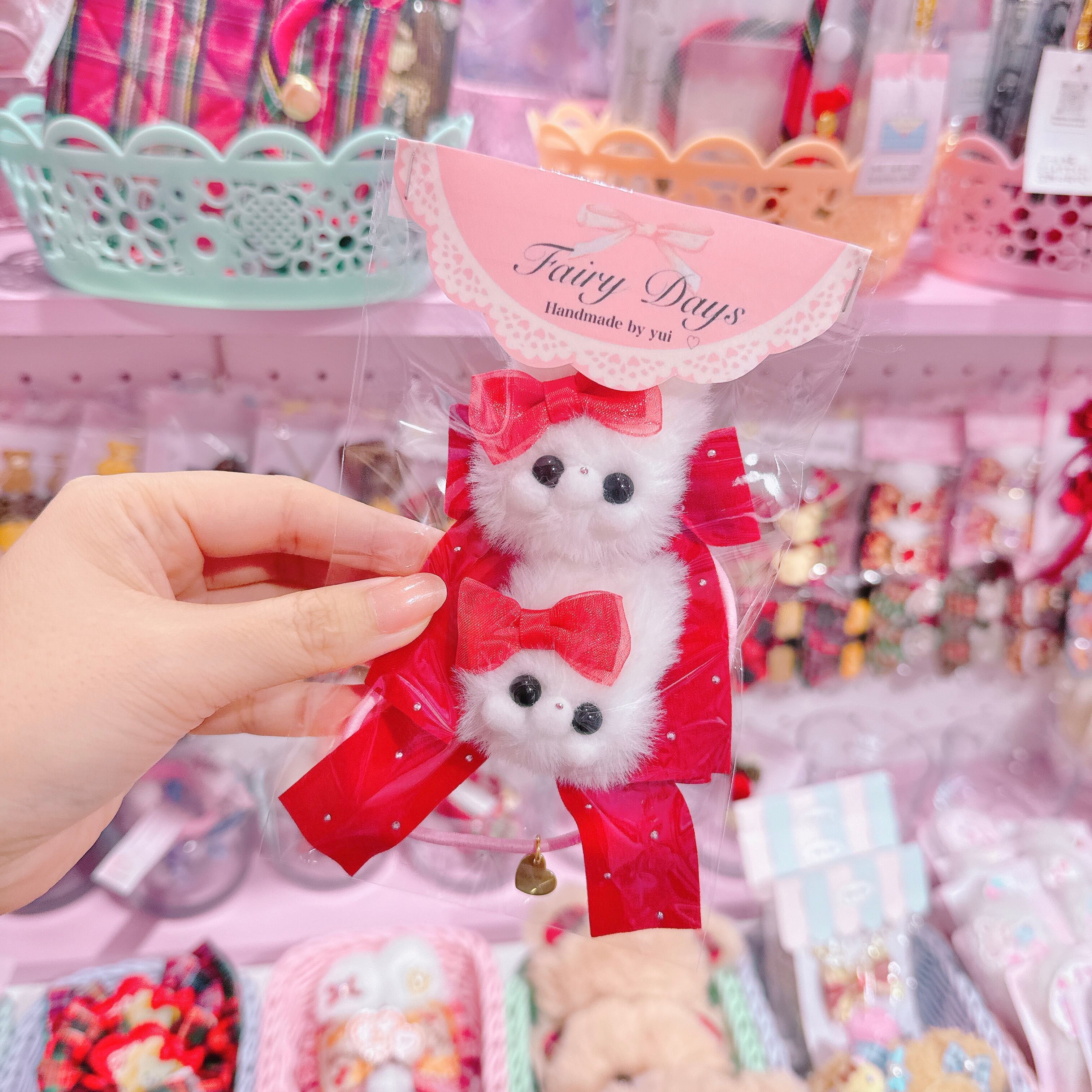 【G6】41-13モグモグちゃんベロアツインヘアクリップ