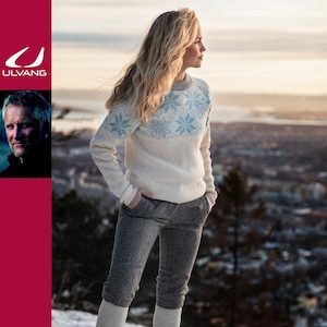 北欧 （ノルウェー）人気ブランド Ulvang ウルバン ウール100% RAVリブ ニット ラウンドネックセーター