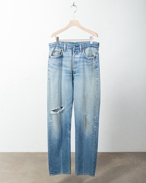 "Levi's 501" good damaged button fly denim trousers