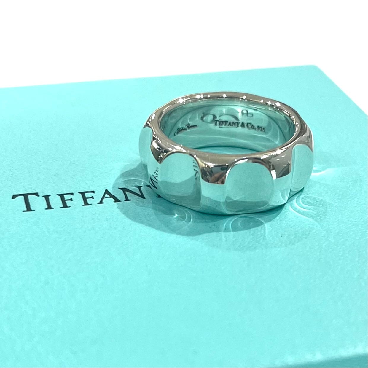 TIFFANY&CO】2201希少サイズ15号18K金 グルーブド ウィズ リング