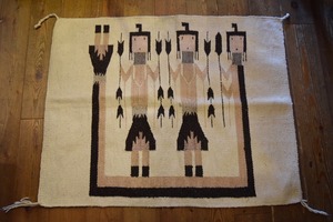 USED ビンテージ　イェイ柄　ナバホラグ　チマヨ　60s vintage yei navajo rug 