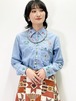 70's Vintage Embroidered Chambray Shirt