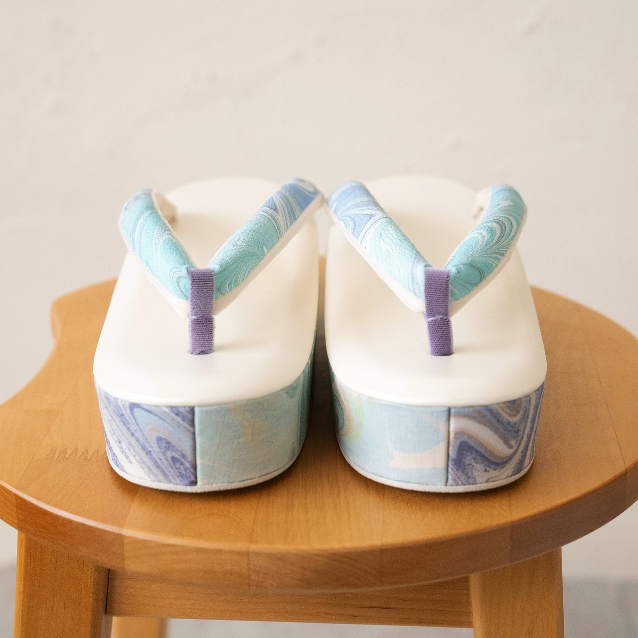 suminagashi 草履　M「opal silk」片身がわり風