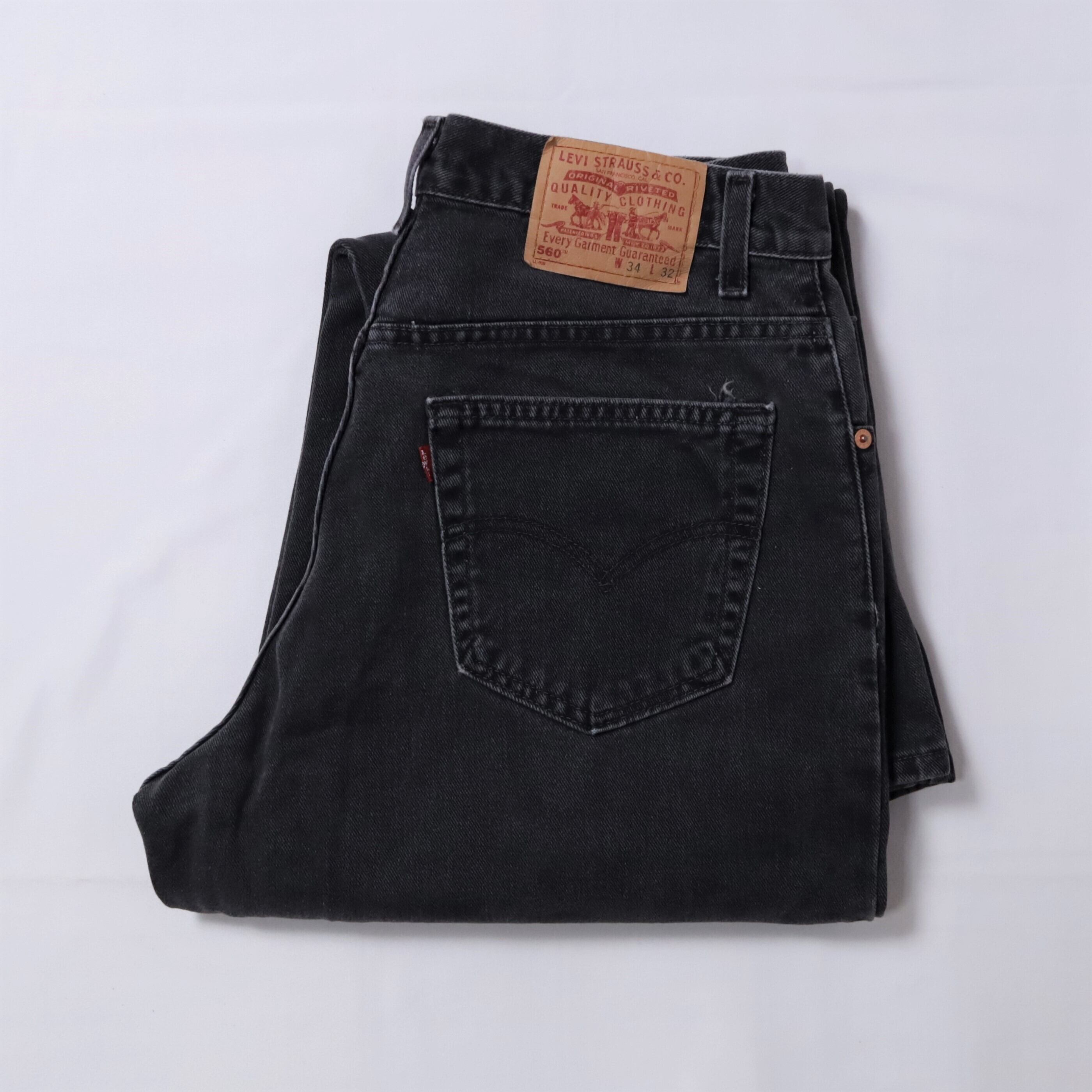 LEVI’S 550 BLACK W34L34 /Made in USA ’90