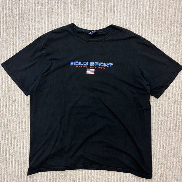 POLO SPORT LOGO T–SHIRT BLACK 1990'S OLD