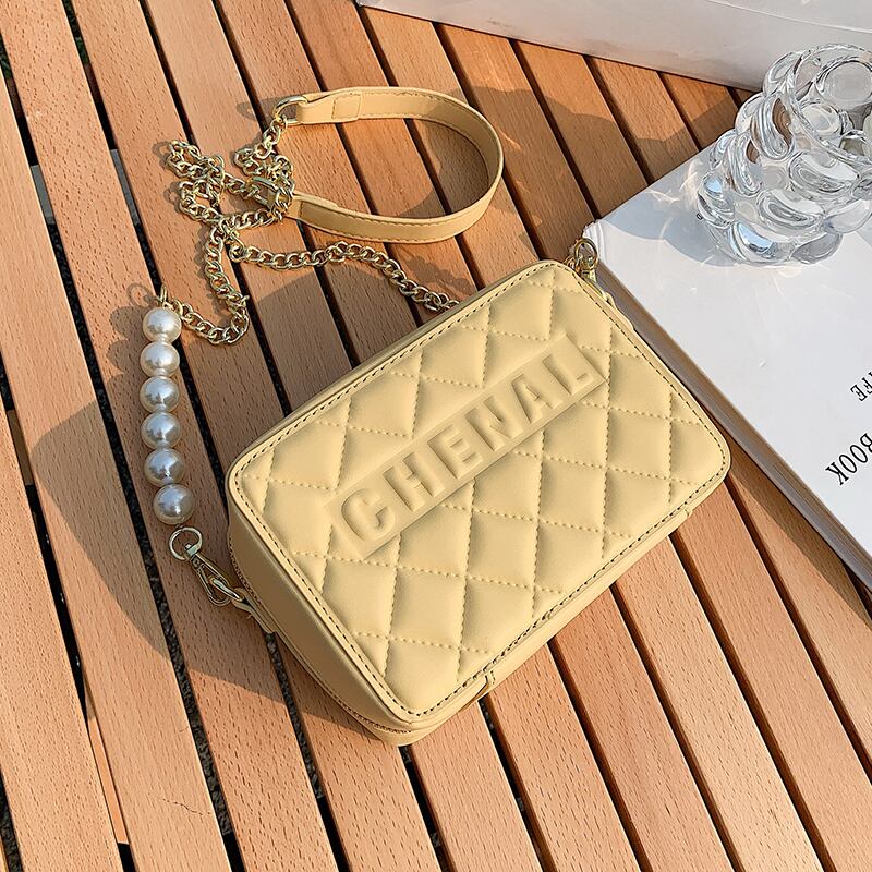 サマーチェーン 夏物 スクウェア メッセンジャーバッグ 手作りハンドバック19659932036