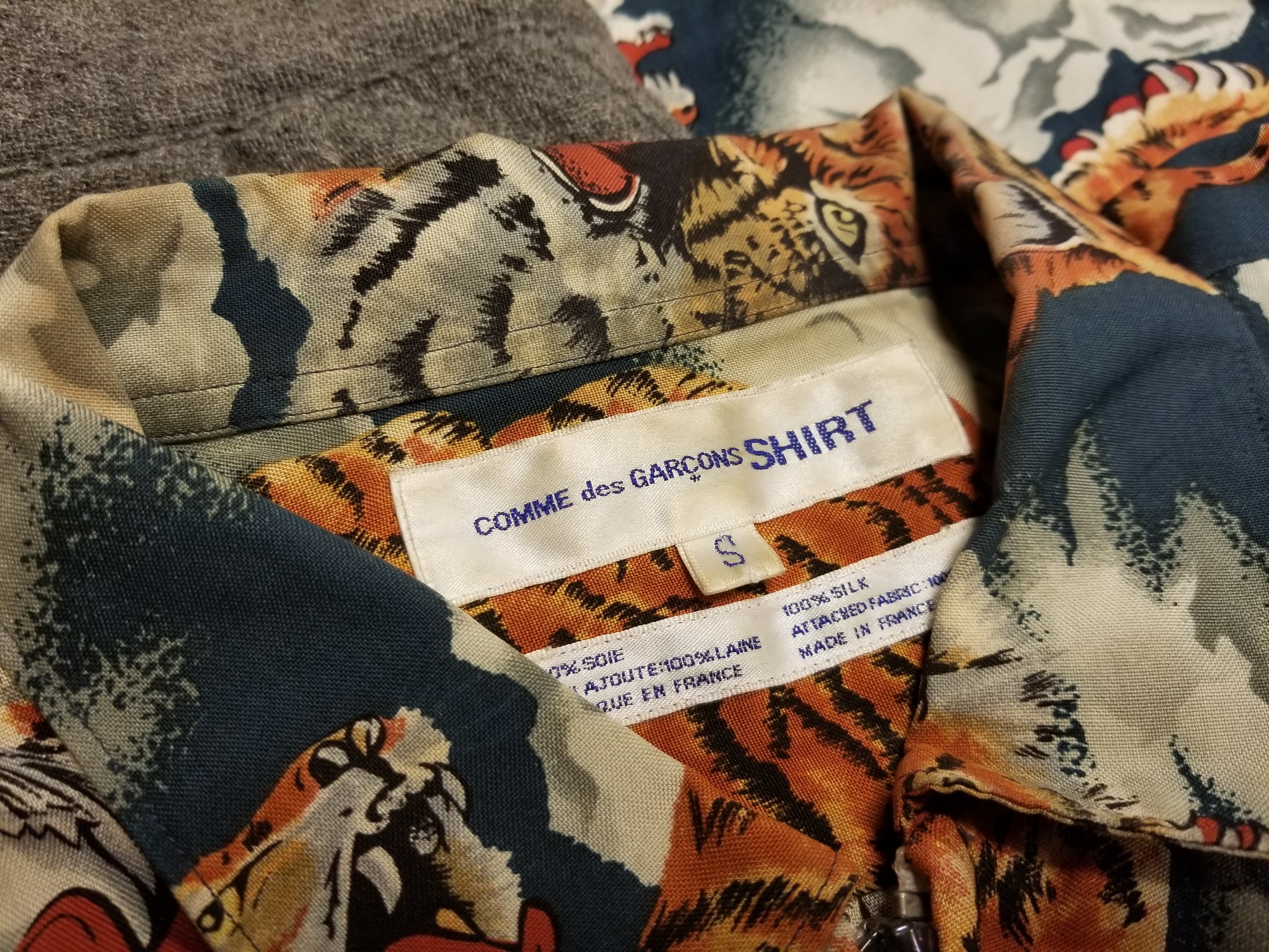 COMME des GARCONS SHIRT/コムデギャルソン 99AW ウール切替百虎 COMME des GARCONS SHIRT/コムデギャルソン 99AW ウール切替百虎