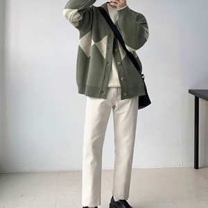 ポイントアーガイルニットカーディガン　MT0080323