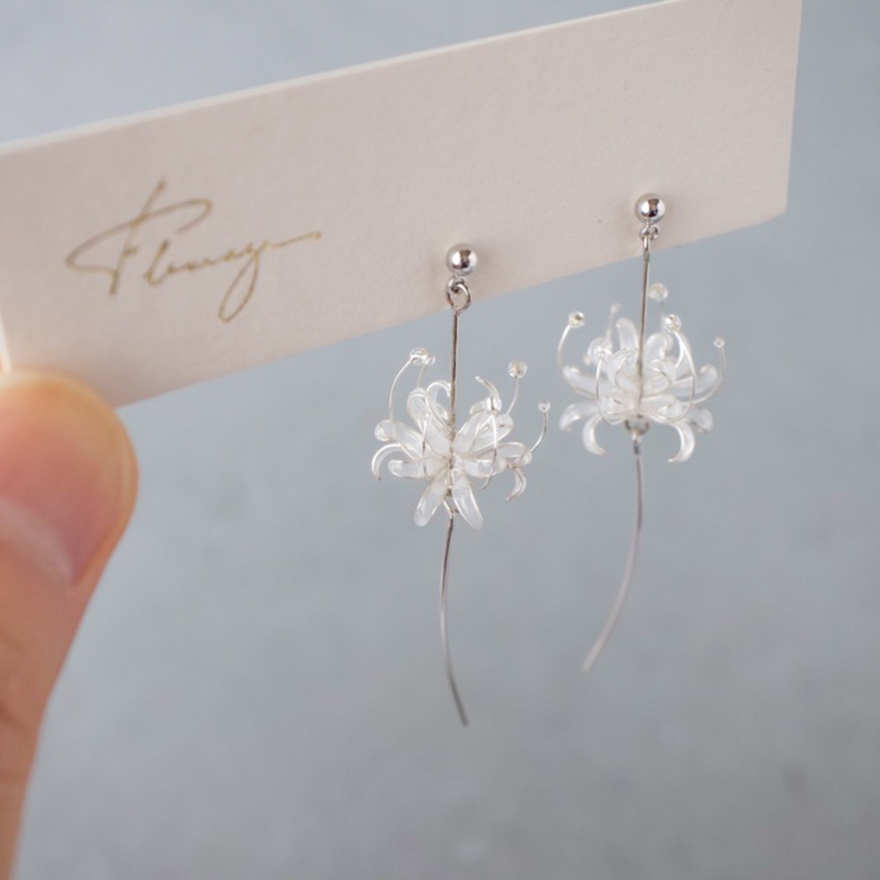 曼殊沙華 ーSilver－ | Spider Lily Earrings