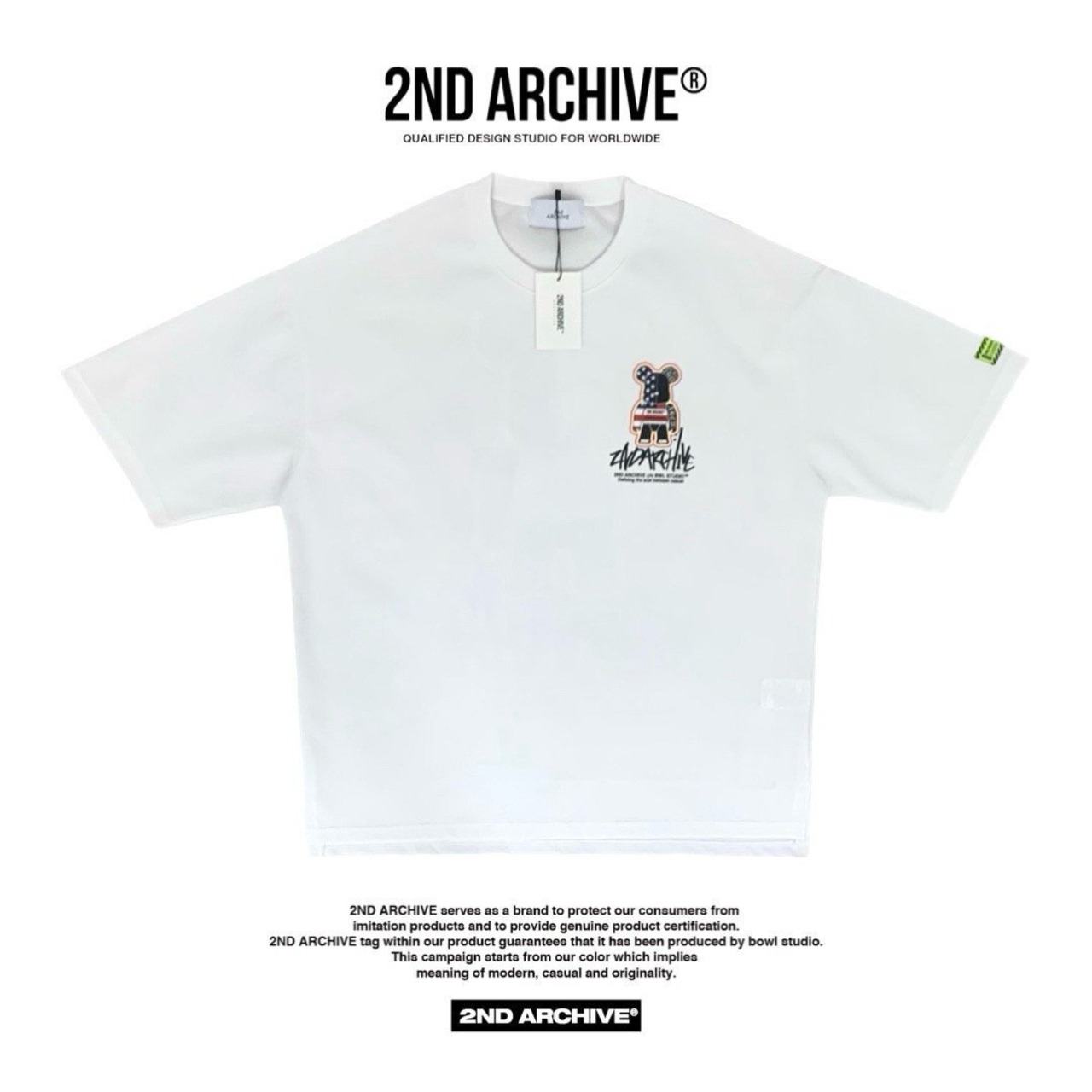 2ND002 2NDARCHIVE Tシャツ 韓国ファッション オーバーサイズ ユニセックス