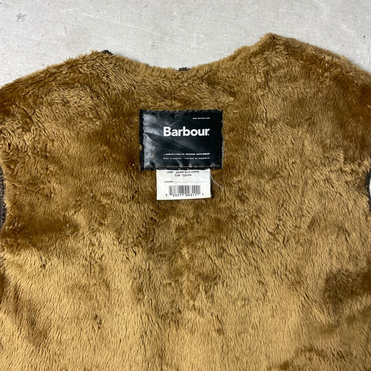 90年代 英国製 Barbour バブアー ボアベスト パイルライナーベスト