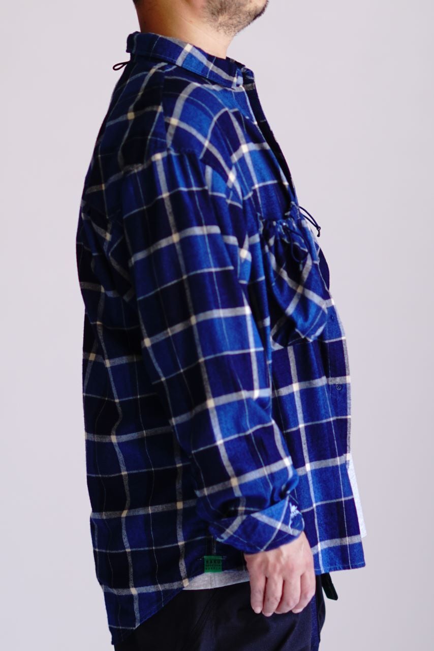 HKT721 INDIGO FLANNEL SHIRTS | H.A.K.U MOUNTAIN SUPPLY