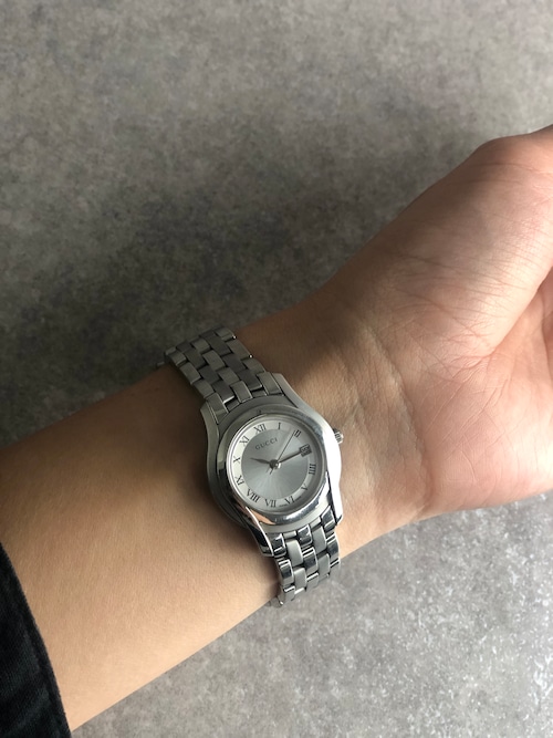GUCCI グッチ 腕時計 シルバー ステンレススチール クウォーツ 5500L vintage ヴィンテージ オールド ug2nyp