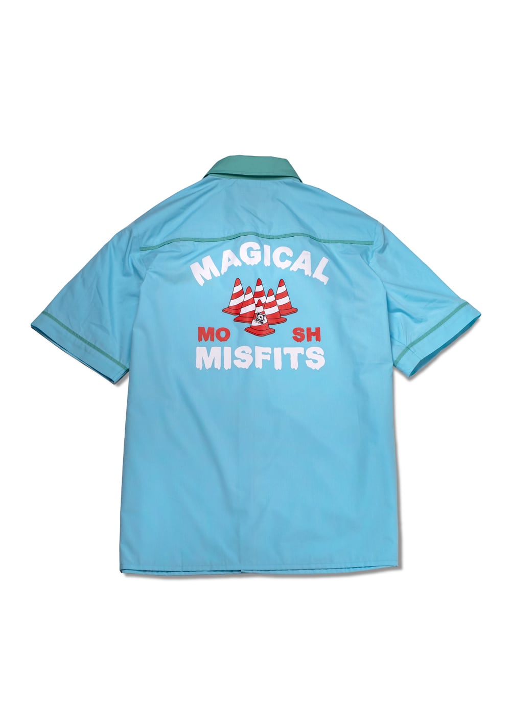 MAGCAL MOSH MISFITS】マモミ MxMxM BOWLING CLUB SHIRT (BLUE