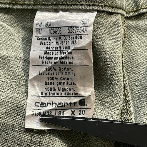 モスグリーン ダブルニー Carhartt B136 MOS 34×30 詳細写真10
