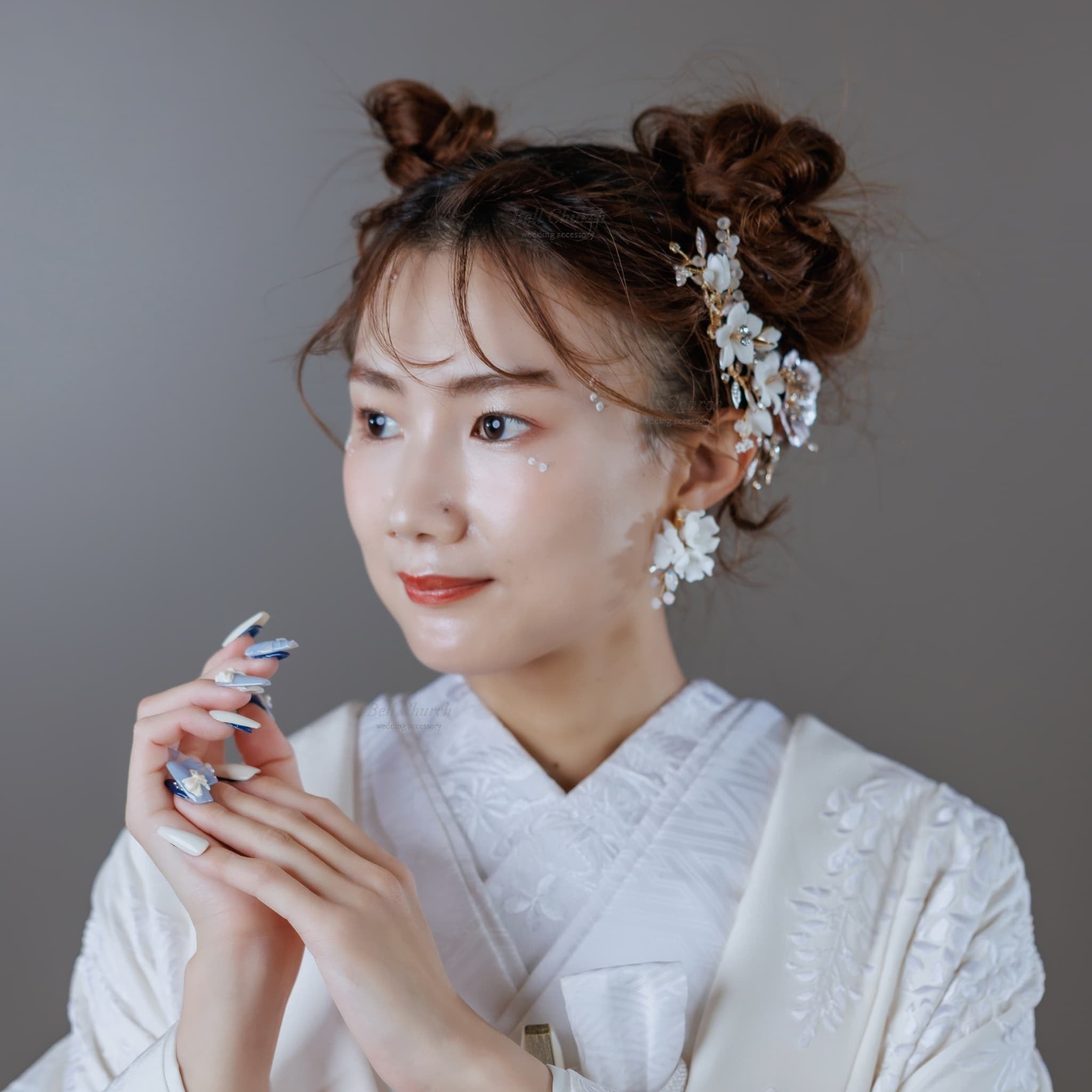 ヘアコーム 3点セット | 小枝アクセサリー | お花モチーフ