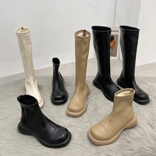 ブーツスプリングオータムジッパースタイル薄手 靴 シューズ 春物 秋物 部族の婦人靴62161040825