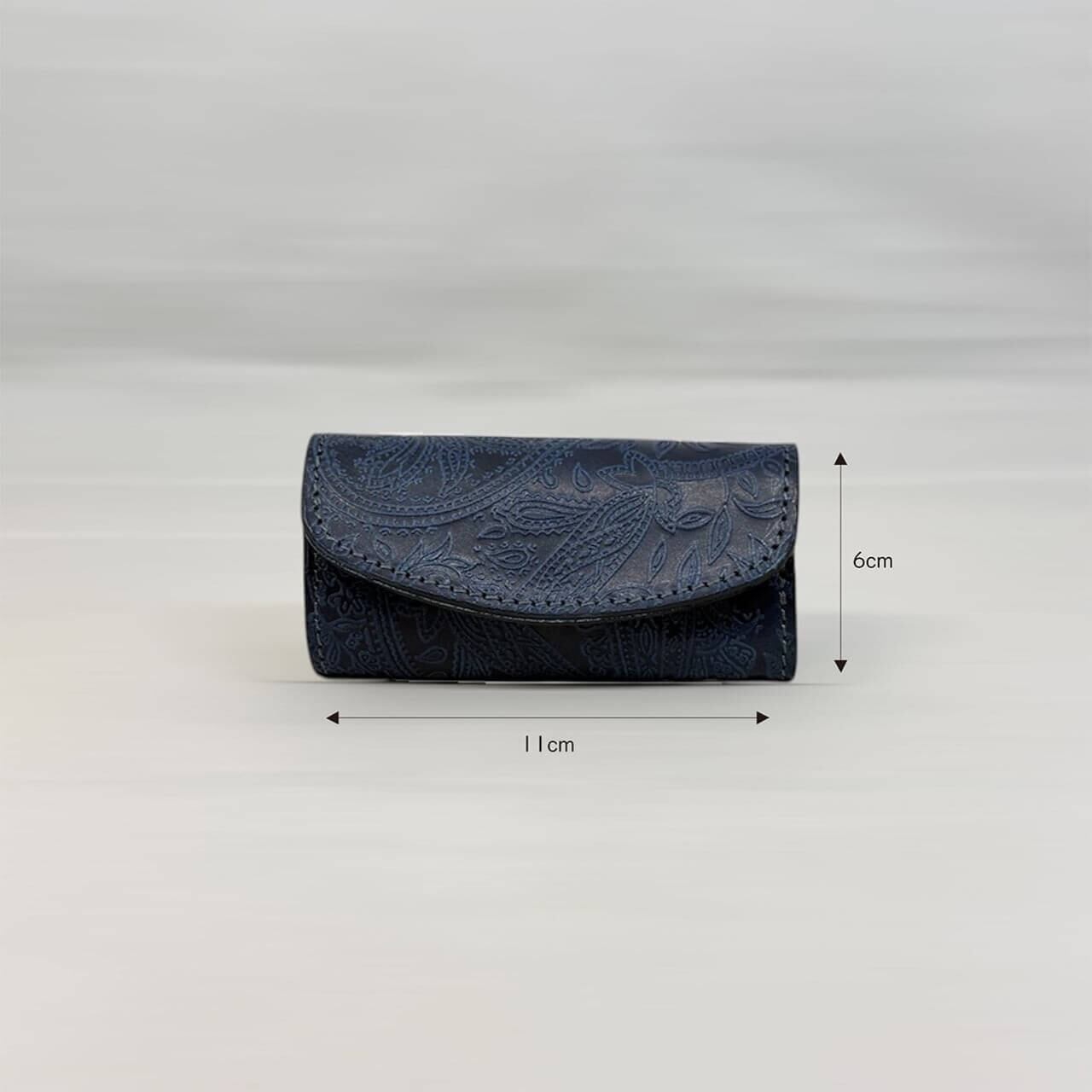 Re-ACT / Indigo Paisley Key Case - 藍染レザー(ペイズリー) キー