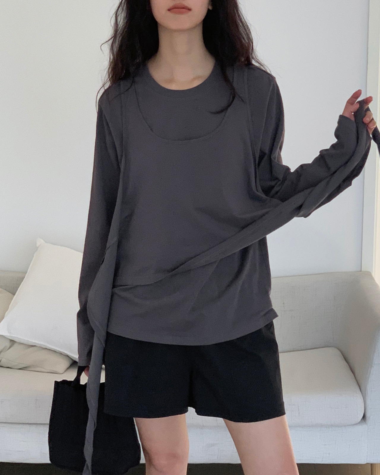 レイヤードドレープロングスリーブ  2color A0435 - 10