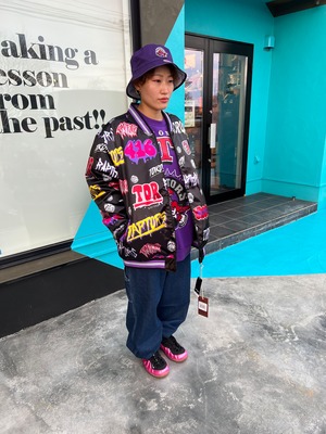 Mitchell & Ness REVERSIBLE 90s 総柄 サテンジャケット ラプターズ