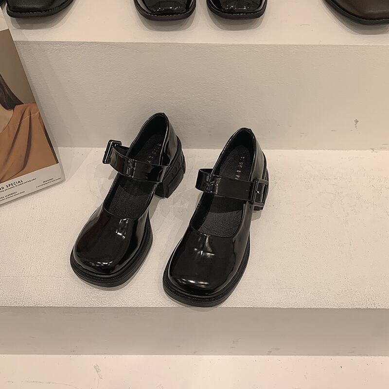 シングルスプリングオータムスタイルレザー 靴 シューズ リボン 春物 秋物 フェイクシューズ2000938496