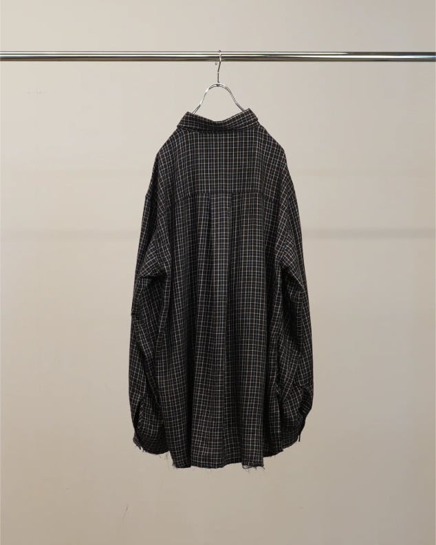 26SS】ANCELLM NEL CHECK OVERWORK SHIRT(NAVY) ANC-SH85 | IAAAM