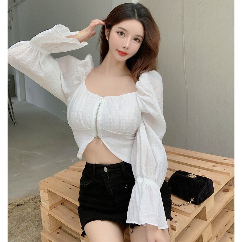 シャツ サマーショートトップス クロップドスリーブ 大人ガーリー スウィート キュート カジュアル 夏物 ガールズファッション92092094292