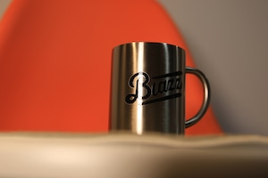 LOGO Stainless Mug 330ml [ SILVER x BLACK ]