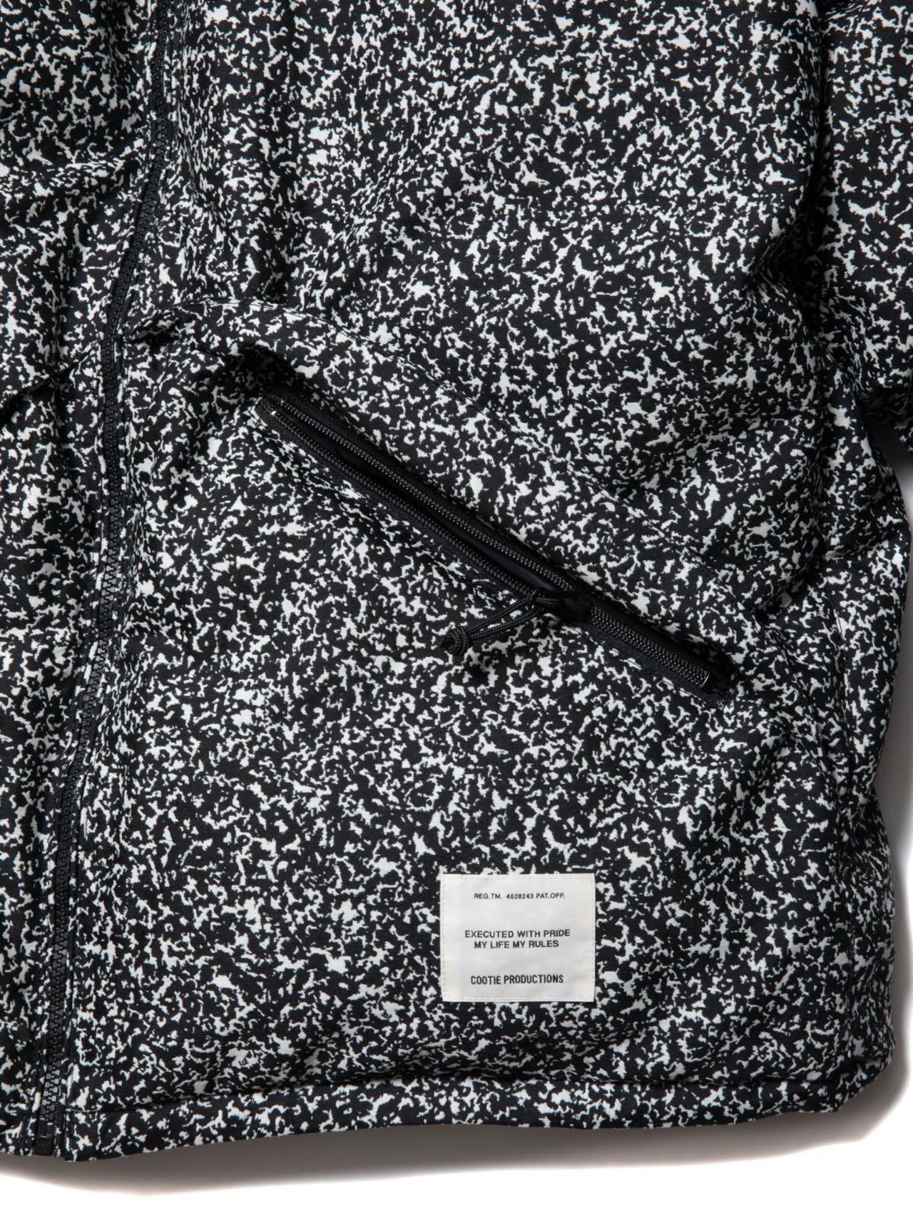 T/W Jacquard Down Jacket -Black-