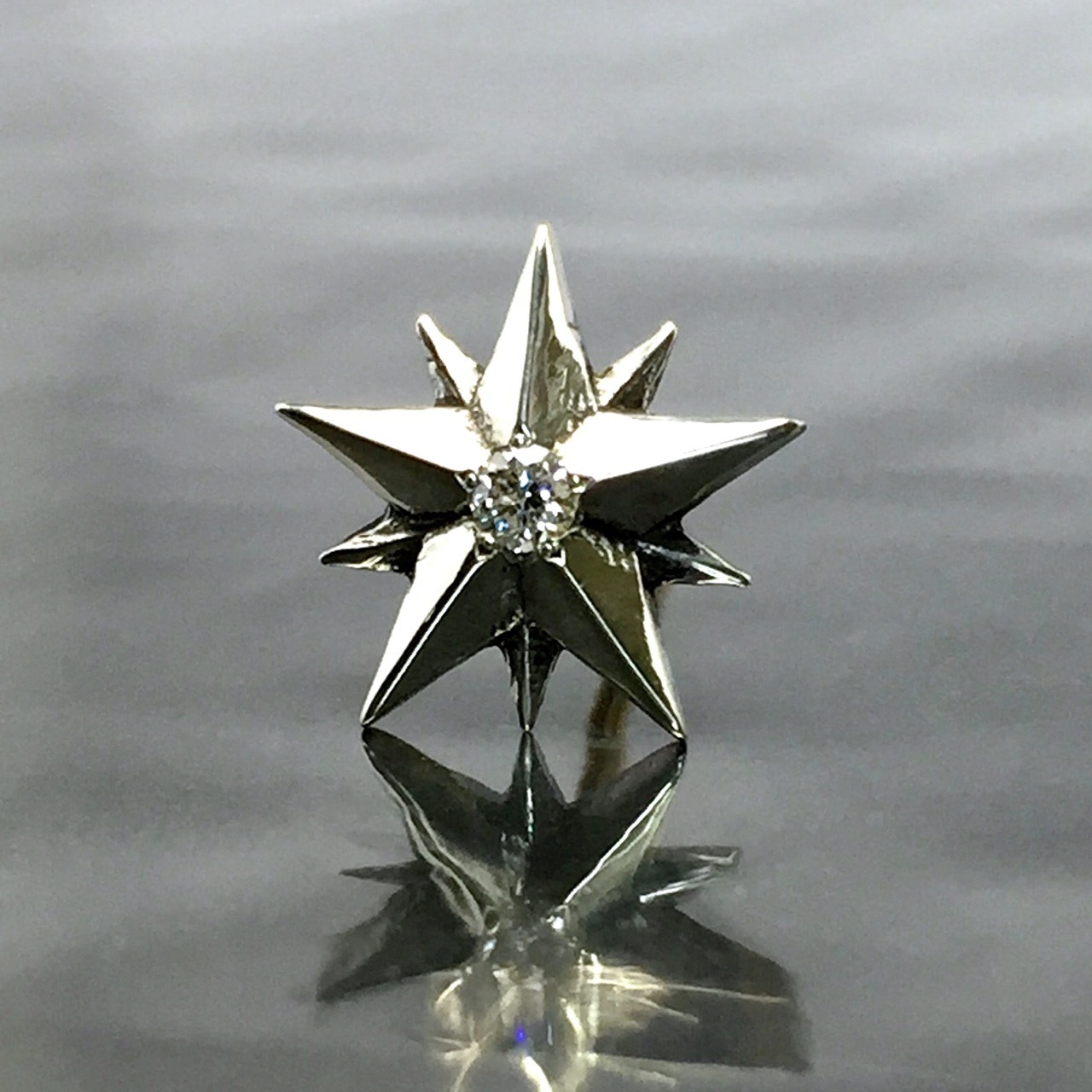 10P STAR STUD with DIAMOND / 10ピークス スターピアス・ダイヤモンド