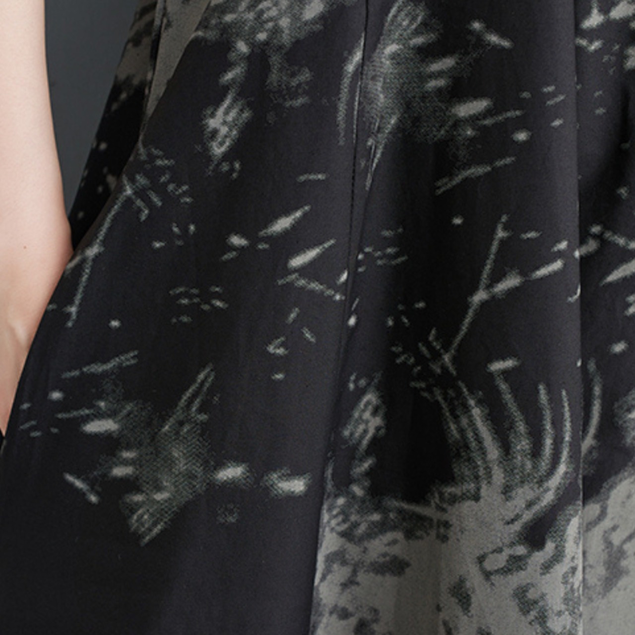 ノースリーブ プリント ワンピース  30019