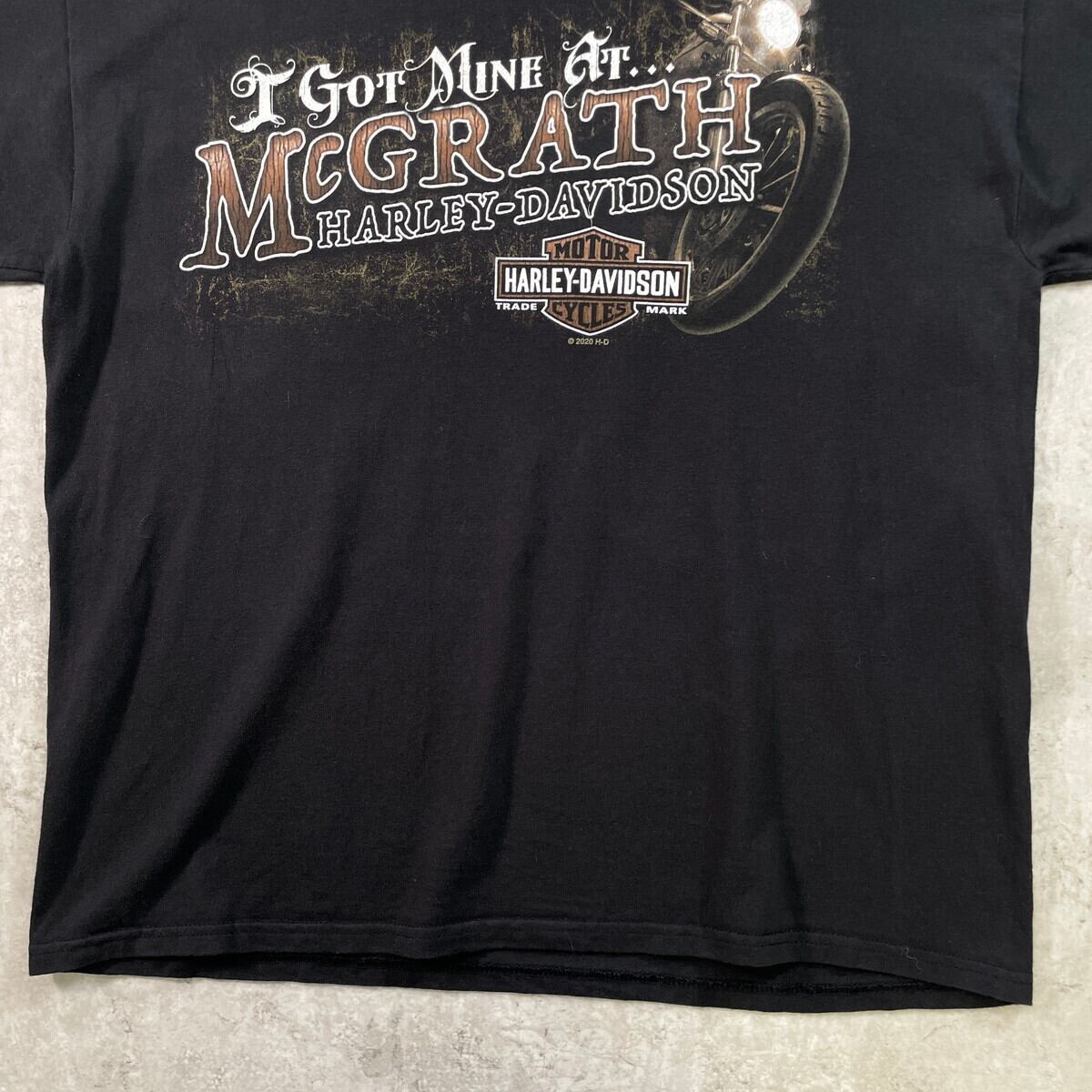 古着ハーレーダビッドソン（Harley-Davidson）黒サイズL 47 HARLEY DAVIDSON ハーレーダビッドソン バイカープリント Tシャツ