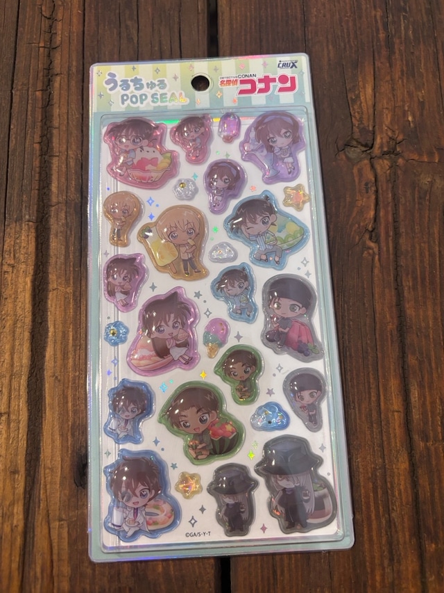うるちゅる POP SEAL 　きゃらペコ/夏・名探偵コナン　X06　