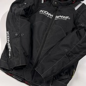 KOMINE コミネ 胸肘肩背中 フルプロテクター フード付き ライディングジャケット ライダース サイズ L /メンズ/バイク/バイカー/ブラック