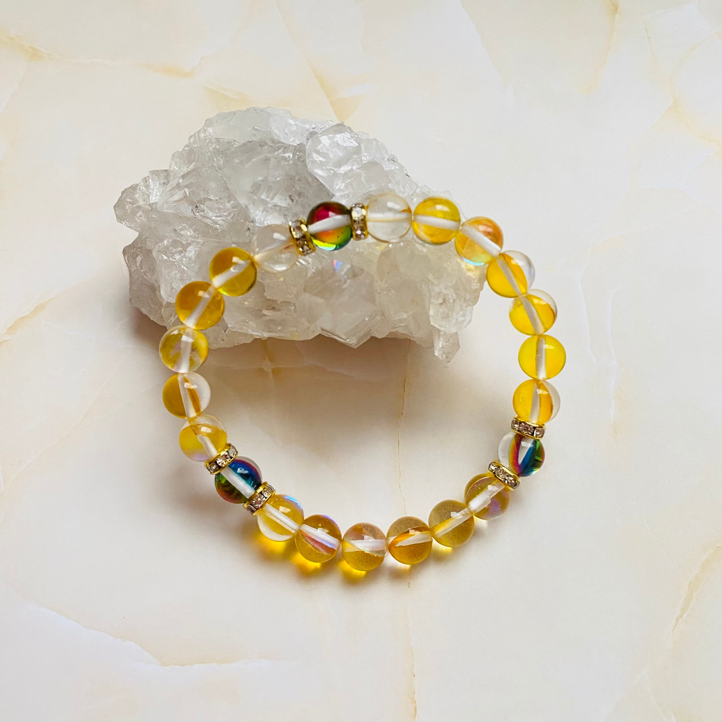 月のお守り ルナフラッシュブレスレット（太陽と月） | マンダラアース