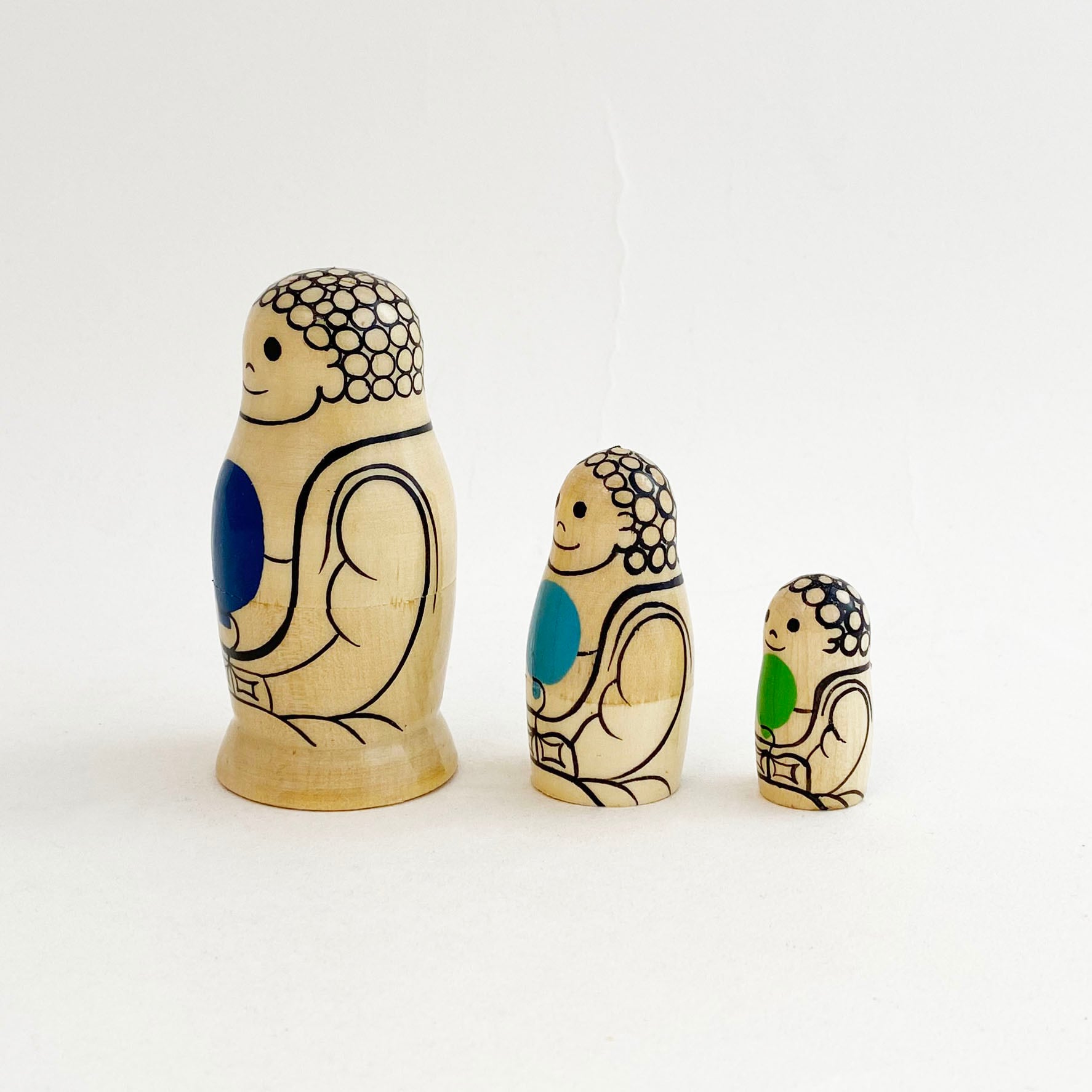 リトルブッダ マトリョーシカ / バルーン 3個組（100%ORANGE×コケーシカ ）