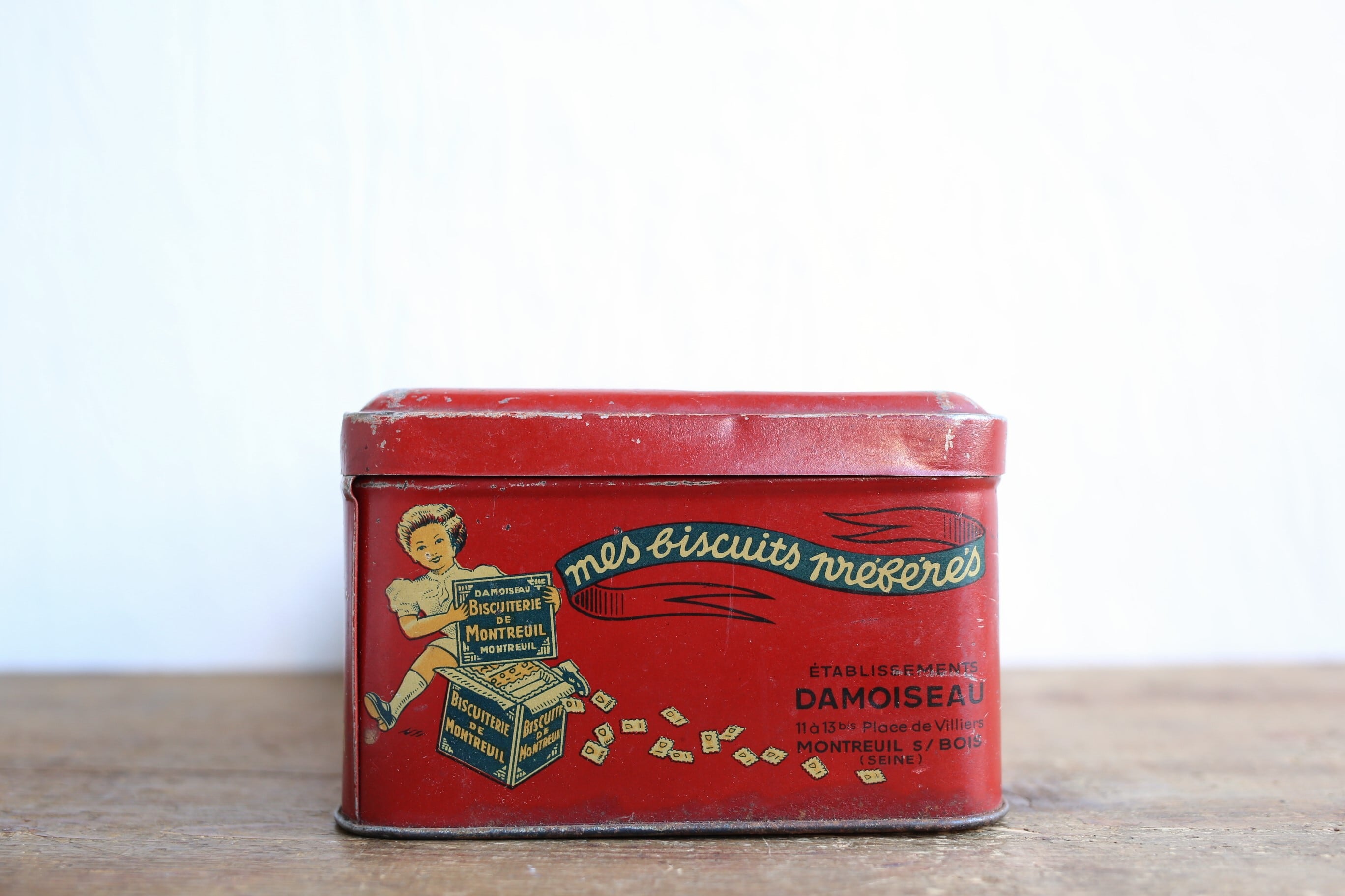 フランス アンティーク ヴィンテージ クッキー缶 『BISCUITERIE DE