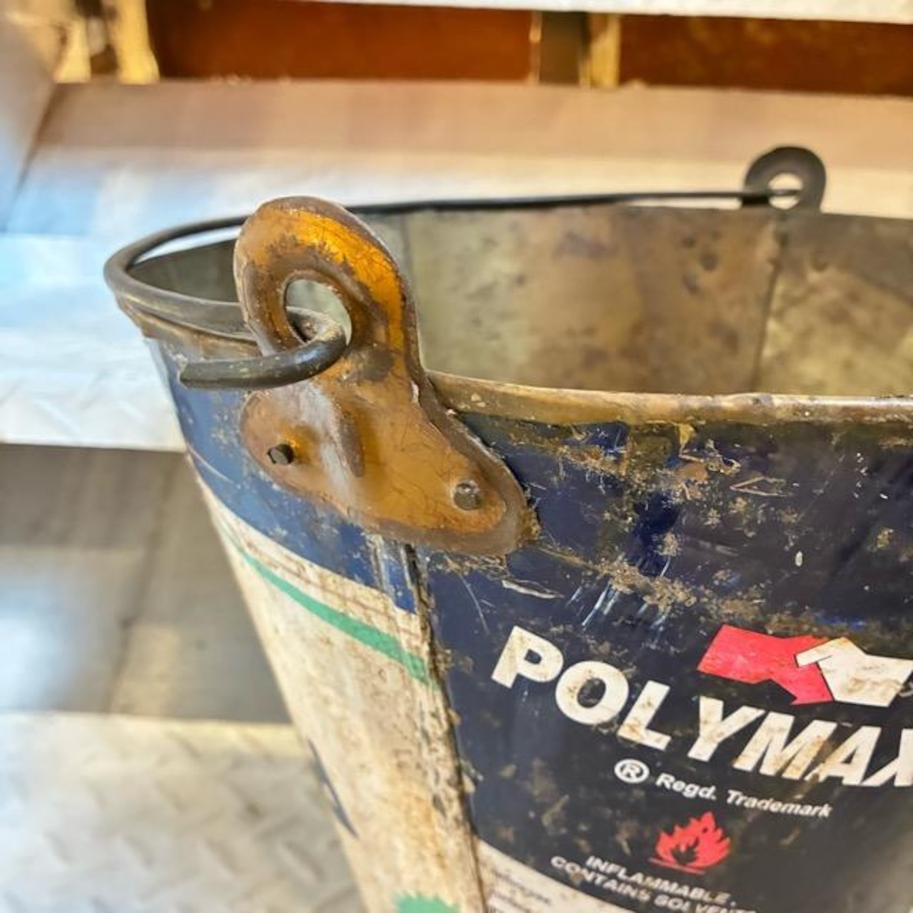 インド リサイクルアイアンバスケット L RECYCLED BUCKET アイアン製バケツ ガーデニング ゴミ箱 鉢カバー アソート プランターカバー