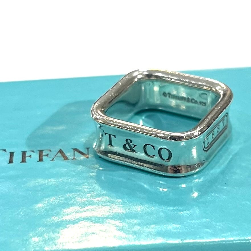 TIFFANY&CO.】【11-12号】2659 T&CO 1837 スクエアリング／シルバー925